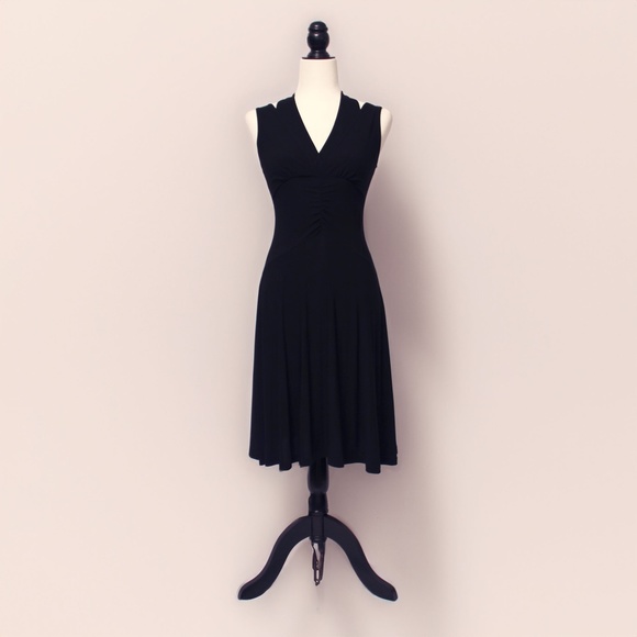 AMERICAN CITY WEAR | Black Multi-Strap 40's-Esque Dress - Picture 1 of 5